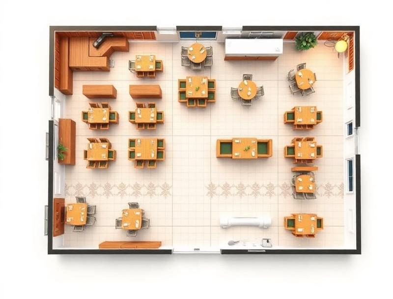 Conception et plans 2D / 3D pour restaurant